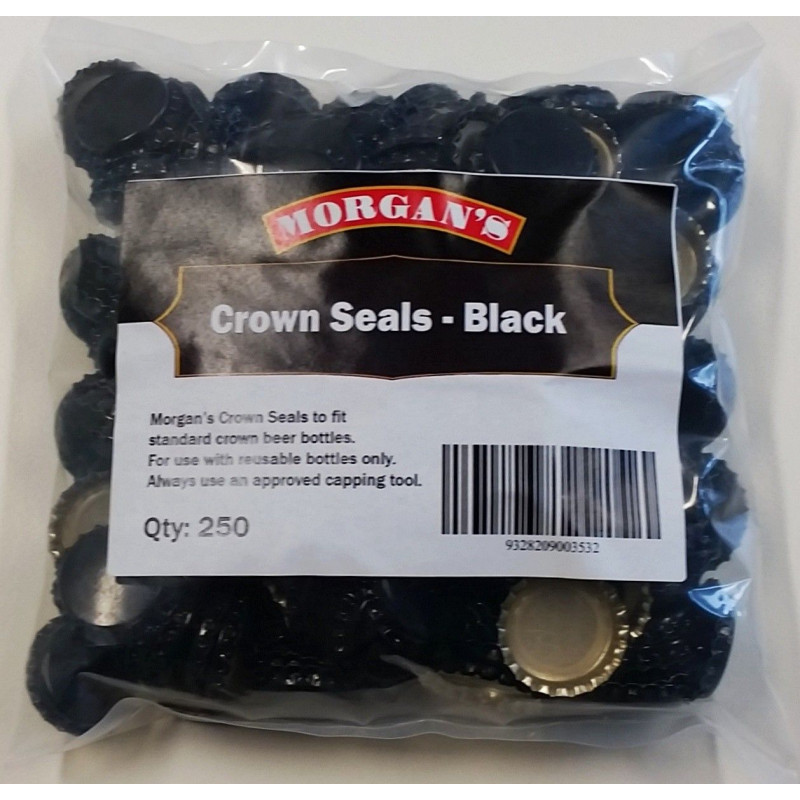 Morgan's Crown Seals Black (x 250) 1250