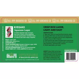 All Inn Kissaki - Japanese Lager - FWK (15l) "RICE LAGER, LIGHT AND...