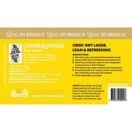 All Inn Consequences - Pale Lager - FWK (15l) “LAGER FRAÎCHE, SÈCHE...