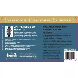 All Inn Writersblock - Milk Stout - FWK (15l) • 8 990 FCFP