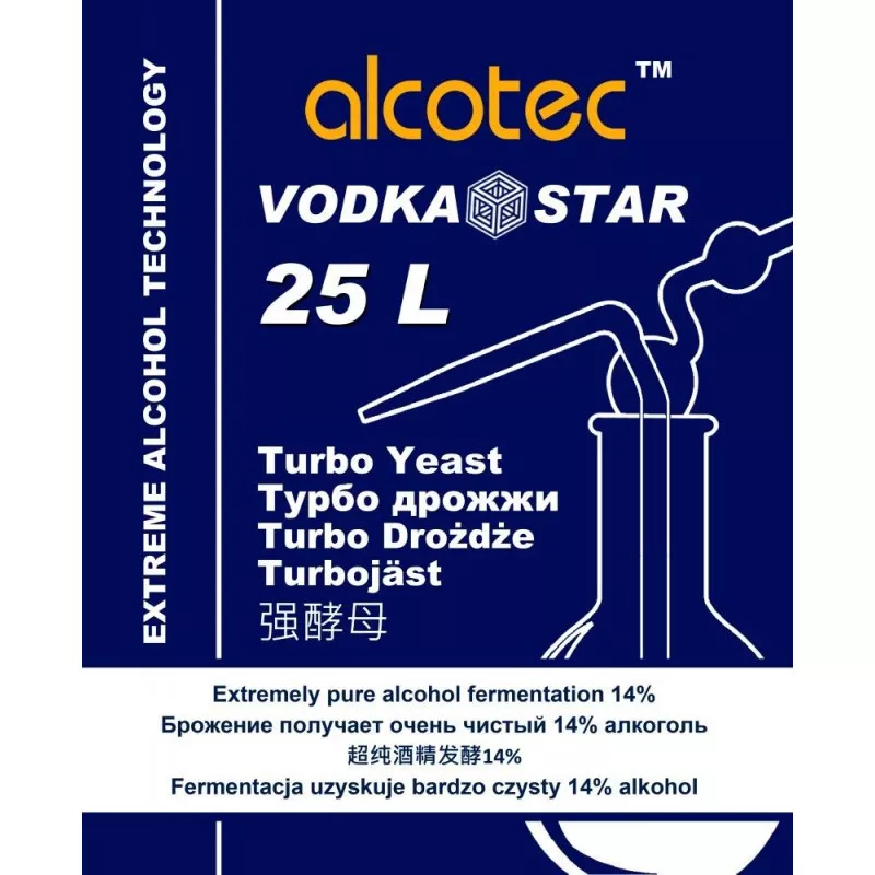 Alcotec VodkaStar 25L Turbo Yeast (125g) • FCFP1,050