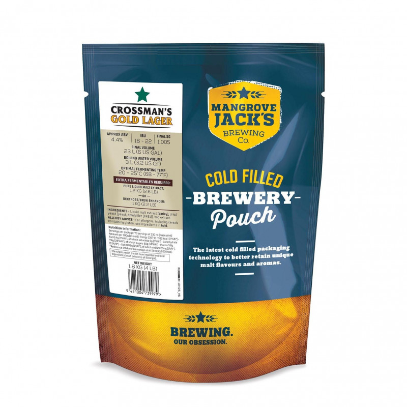 Mangrove Jack's Traditional Series Crossman's Gold Lager (1,8kg) 3,100.00